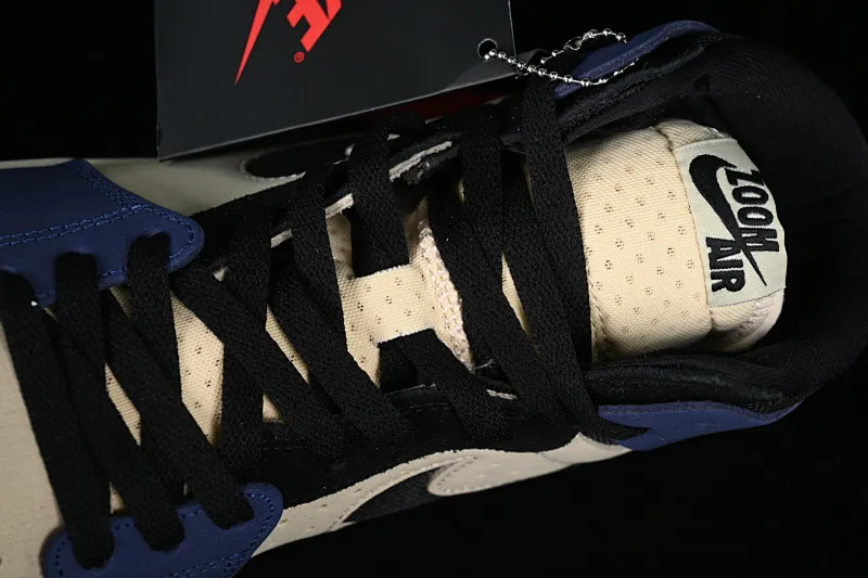 All categories Air Jordan Jordan series basketball shoes Air Jordan 1 High Air Jordan 1 Zoom CMFT AJ1 Joe 1 gray blue black hook high top basketball shoes DV1305-104